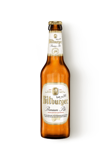 Bitburger Premium Pils in der Flasche