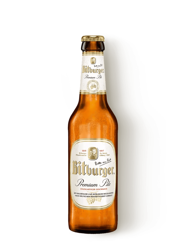 Bitburger Premium Pils in der Flasche