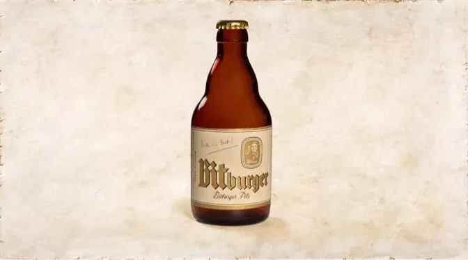 Ein Foto einer Bierflasche von Bitburger aus dem Jahr 1971.