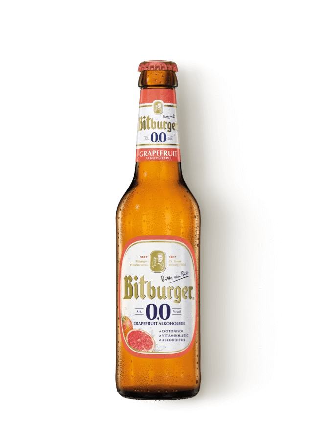 Bitburger Grapefruit alkoholfrei in der Flasche