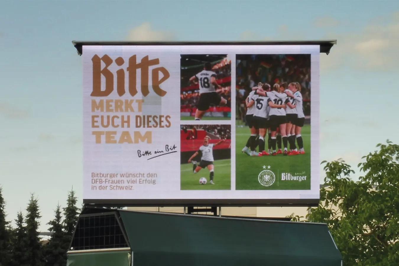 Bitburger DFB Werbung in verschiedenen Städten