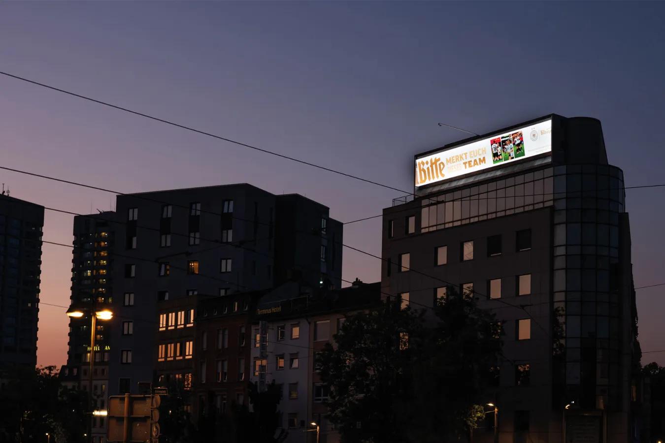 Bitburger DFB Werbung in verschiedenen Städten
