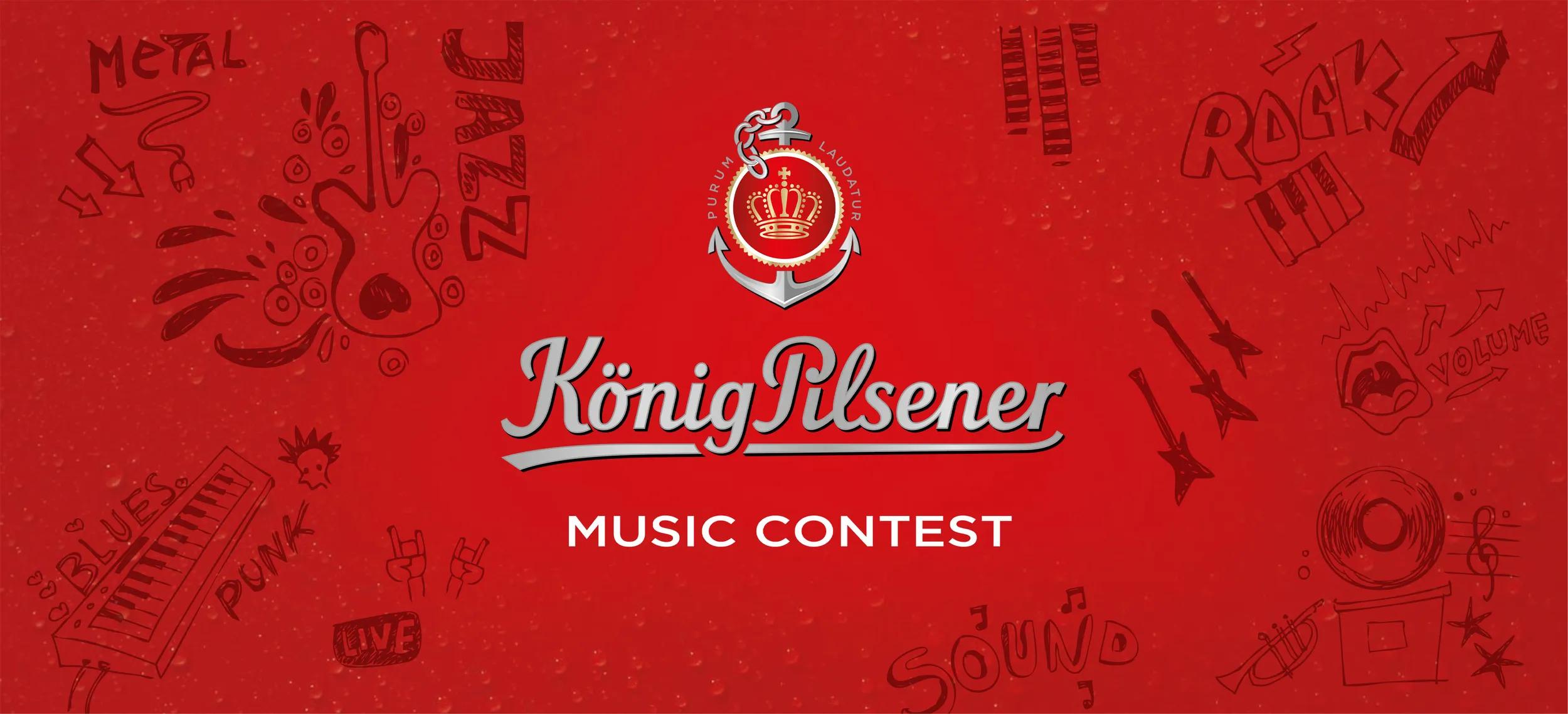 Haderbanner rot König Pilsener Music Contest