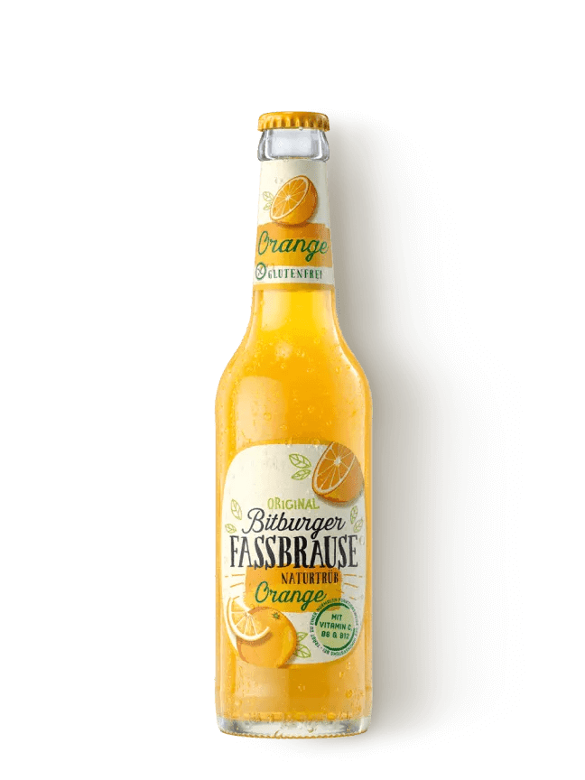 Bitburger Fassbrause Orange in der Flasche