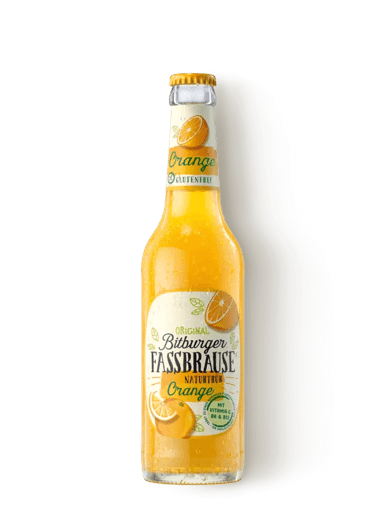 Bitburger Fassbrause Orange in der Flasche