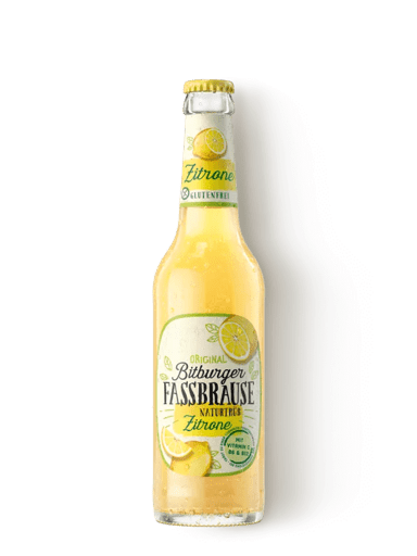 Bitburger Fassbrause Zitrone in der Flasche