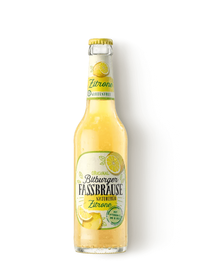 Bitburger Fassbrause Zitrone in der Flasche