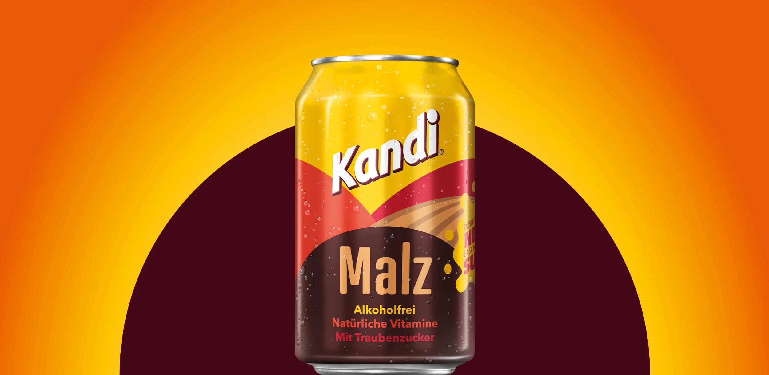 Ein Bild, auf dem die Dose von Kandi Malz zu sehen ist.